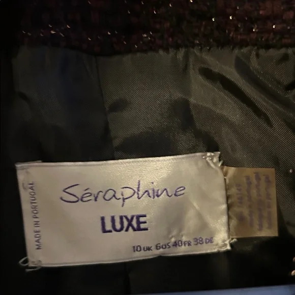 Seraphine Marina Sparkle Tweed Coat - ASO Kate Middleton Size 6 - Picture 5 of 8